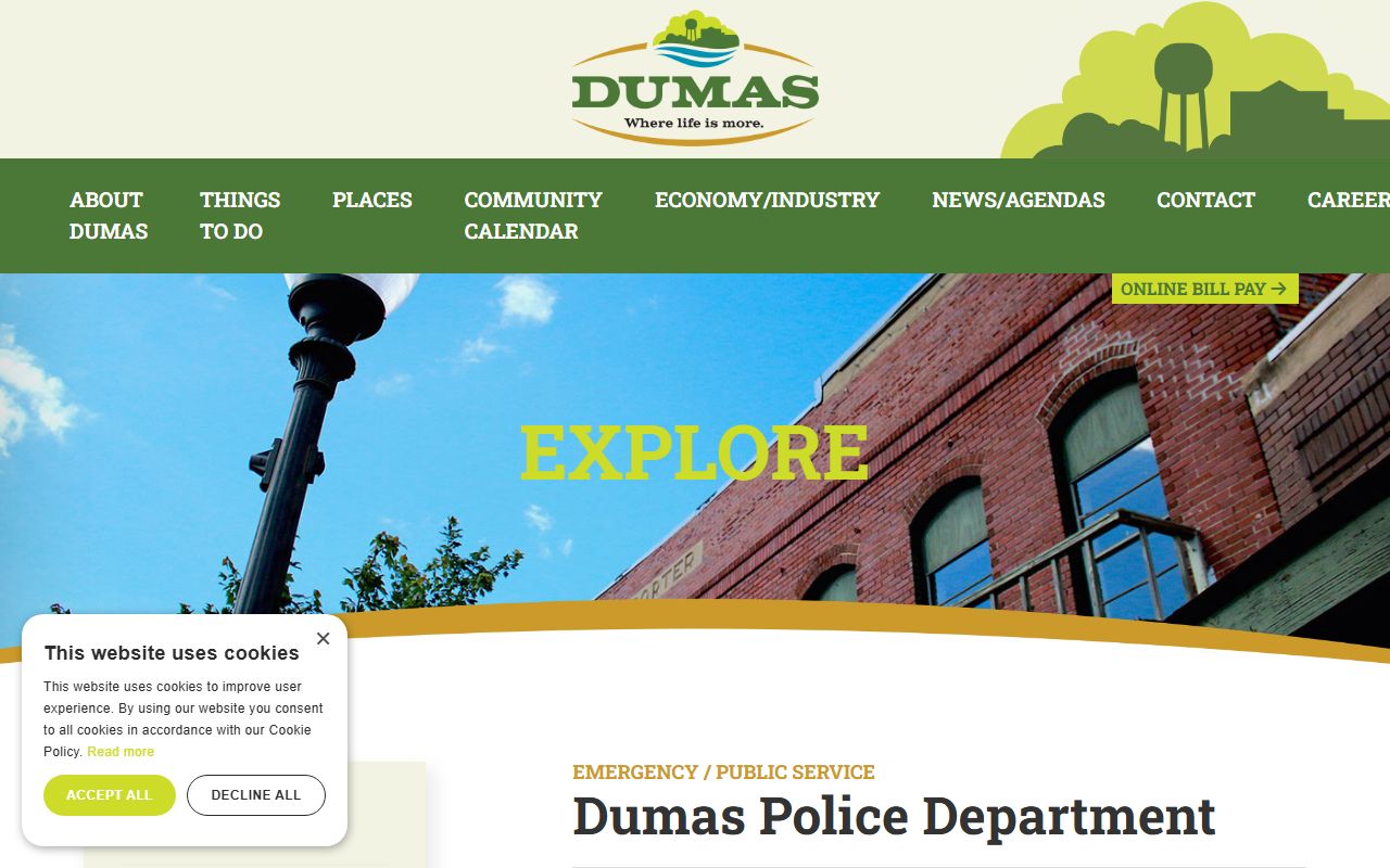 Dumas Police Department Desha County custody channel